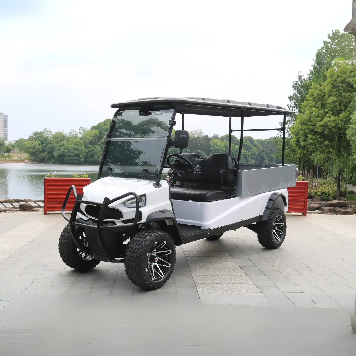 2-Seater Golf Cart with Cargo Box