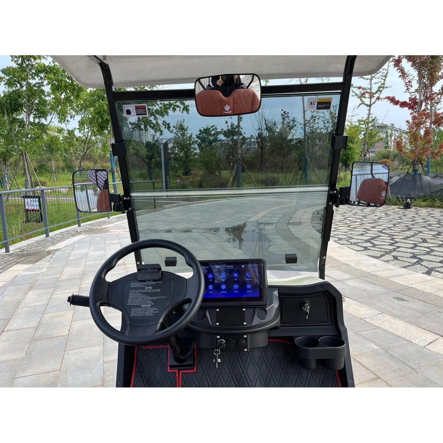 2-Seater On-Road Electric Golf Cart with 48V Lithium Battery