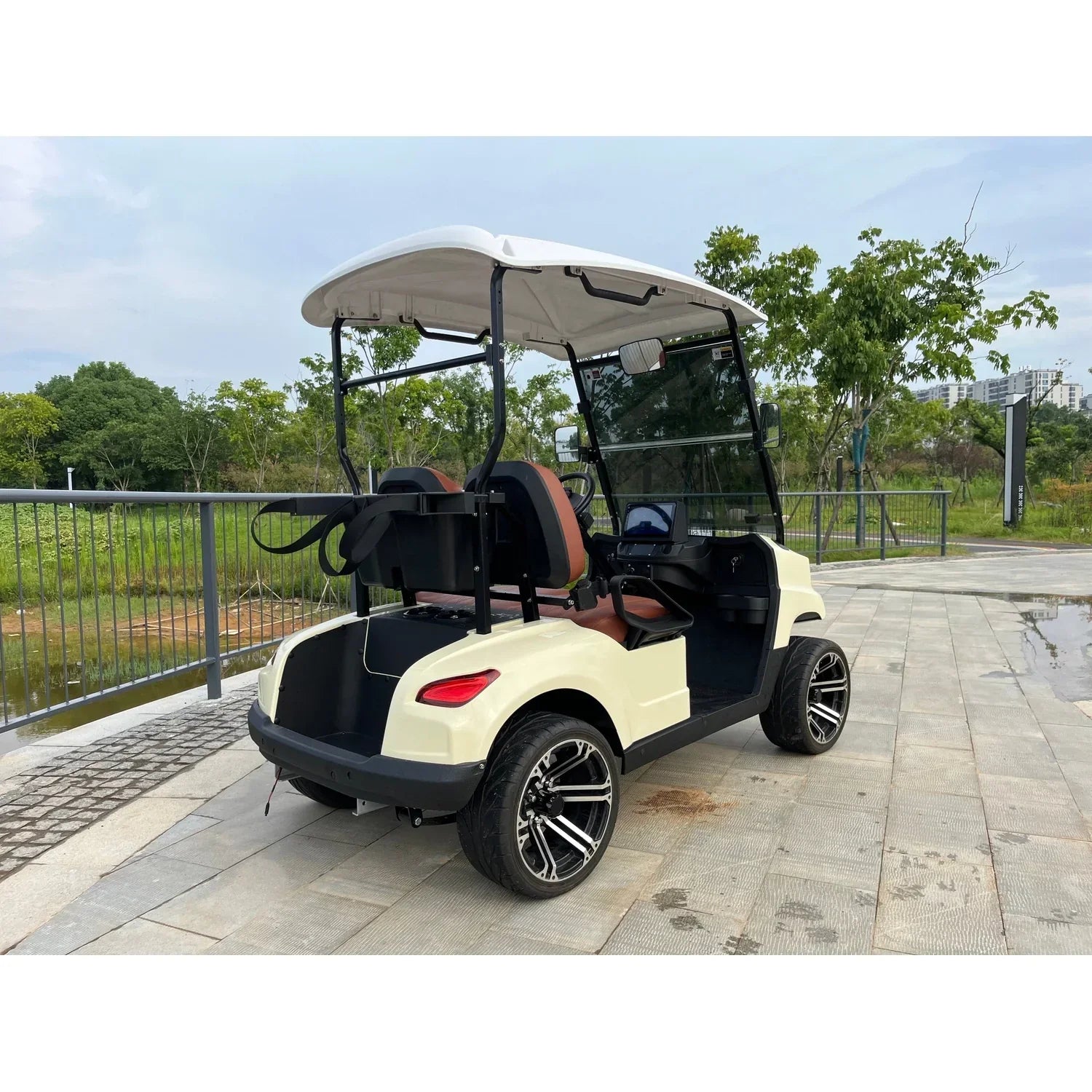 2-Seater On-Road Electric Golf Cart with 48V Lithium Battery