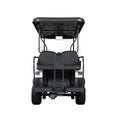 Black golf cart on a white background