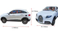 Comparison chart of two cars with dimensions labeled